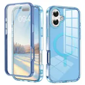 iPhone 17 Mobilskal MagSafe med PET Skärmskydd - Blå