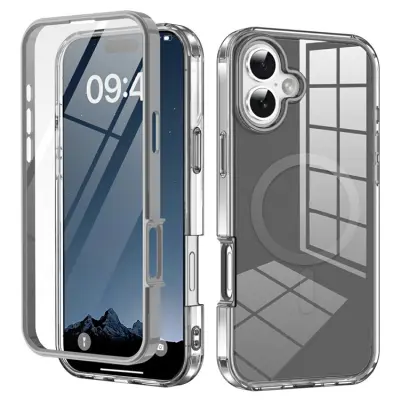 iPhone 17 Mobilskal MagSafe med PET Skärmskydd - Grå