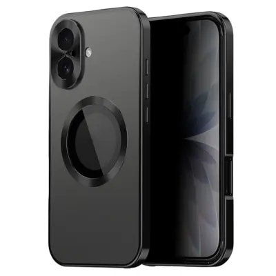 iPhone 17 Mobilskal MagSafe med Skärmskydd - Svart