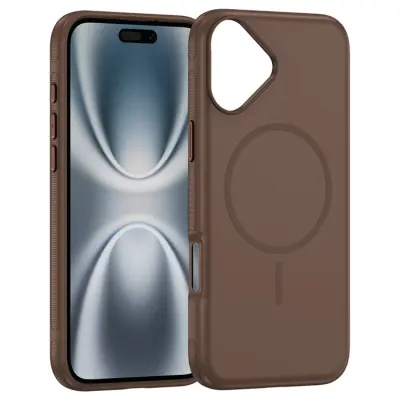 iPhone 17 Mobilskal MagSafe PC + TPU Shockproof - Brun