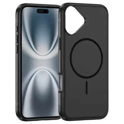 iPhone 17 Mobilskal MagSafe PC + TPU Shockproof - Svart