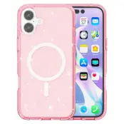 iPhone 17 Mobilskal MagSafe Puderglitter - Rosa