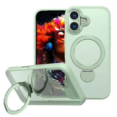 iPhone 17 Mobilskal MagSafe Rotating Kickstand (Avocado Grön)