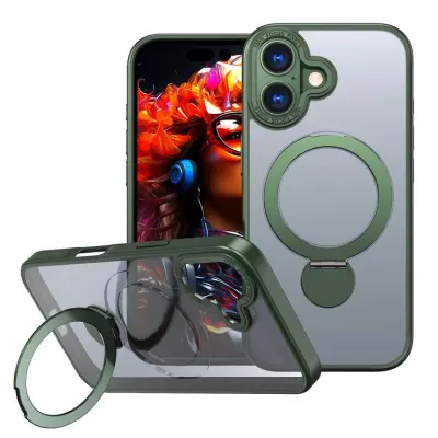 iPhone 17 Mobilskal MagSafe Rotating Kickstand (Grön)