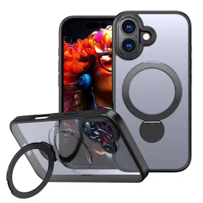 iPhone 17 Mobilskal MagSafe Rotating Kickstand (Svart)