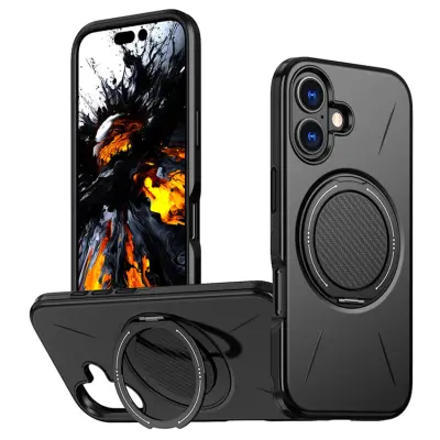 iPhone 17 Mobilskal MagSafe Rotating Kickstand - Svart