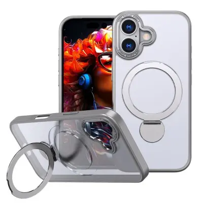 iPhone 17 Mobilskal MagSafe Rotating Kickstand (Titangrå)
