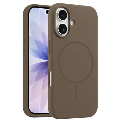 iPhone 17 Mobilskal MagSafe Silikon Anti Drop - Brun (Brun)