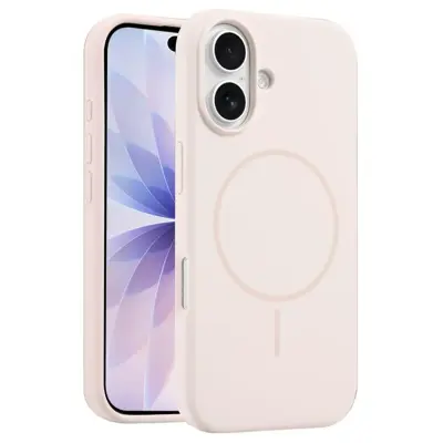 iPhone 17 Mobilskal MagSafe Silikon Anti Drop - Rosa (Ljusrosa)