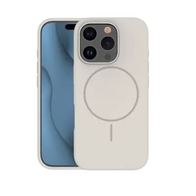 iPhone 17 Mobilskal MagSafe Silikon Thin - Grå