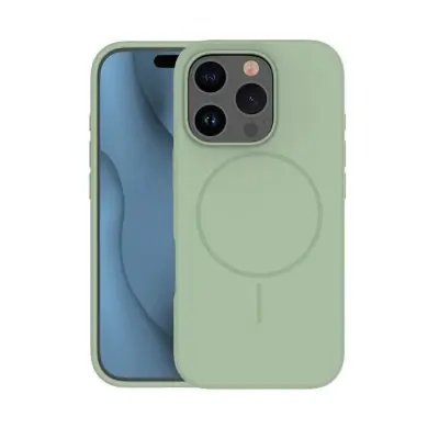iPhone 17 Mobilskal MagSafe Silikon Thin - Grön