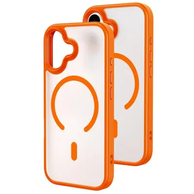 iPhone 17 Mobilskal MagSafe Skin-Feel Rubberized - Orange