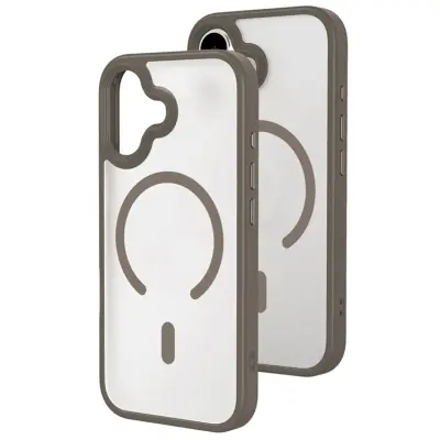 iPhone 17 Mobilskal MagSafe Skin-Feel Rubberized - Titangrå