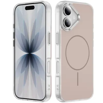 iPhone 17 Mobilskal MagSafe Skin Touch TPU PC - Guld (Ökenguld)