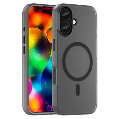 iPhone 17 Mobilskal MagSafe Slim Matte Translucent - Svart