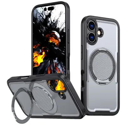 iPhone 17 Mobilskal MagSafe TPU+PC Kickstand - Grå