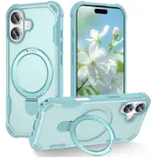 iPhone 17 Mobilskal MagSafe TPU+PC Kickstand Shockproof - Blå