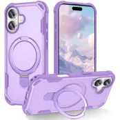 iPhone 17 Mobilskal MagSafe TPU+PC Kickstand Shockproof - Lila