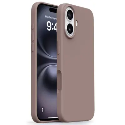 iPhone 17 Mobilskal MagSafe Ultra Thin Silicone - Chestnut Brun