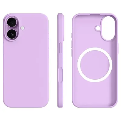 iPhone 17 Mobilskal MagSafe Ultra Thin Silicone - Dreamy Lila