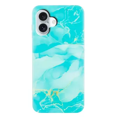 iPhone 17 Mobilskal Marble Pattern Painted TPU - Grön