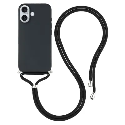 iPhone 17 Mobilskal Med Axelrem - Svart