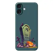 Mobilskal till iPhone 17 med Halloween Tombstone Pattern TPU - Grön