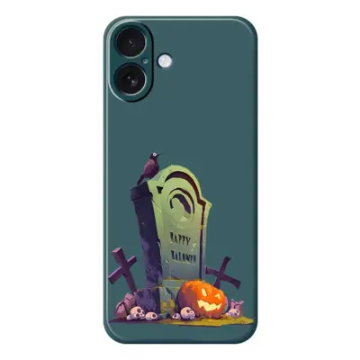 iPhone 17 Mobilskal med Halloween Tombstone Pattern TPU - Grön