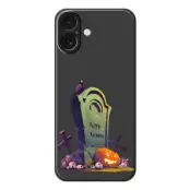 iPhone 17 Mobilskal med Halloween Tombstone Pattern TPU - Svart