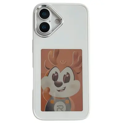 iPhone 17 Mobilskal NFC DIY Customized HD Smart E-Ink - Vit