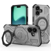 iPhone 17 Mobilskal Rotating Kickstand - Grå