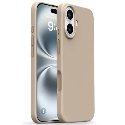 iPhone 17 Mobilskal Silikon Microfiber Lining - Coffee