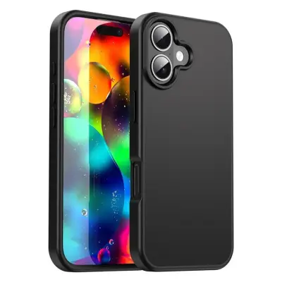 iPhone 17 Mobilskal Skin Touch Matte (Helsvart)