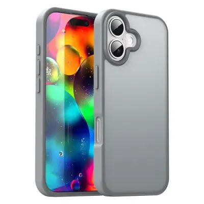 iPhone 17 Mobilskal Skin Touch Matte - Silver (Silver)