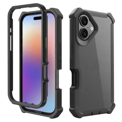 iPhone 17 Mobilskal TPU + PC Shockproof - Svart