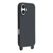 iPhone 17 Mobilskal TPU med Hål för Rem - Svart