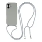 iPhone 17 Mobilskal TPU Shockproof med Lanyard - Grå