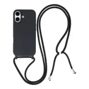 iPhone 17 Mobilskal TPU Shockproof med Lanyard - Svart