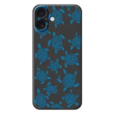 iPhone 17 Mobilskal Turtle Pattern Straight Edge - Svart