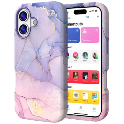 iPhone 17 Mobilskal Vattentryck - P-GWL10027 (Lila)