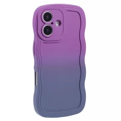 iPhone 17 Mobiskal Gradient Color TPU - Lila + Lavendelgrå