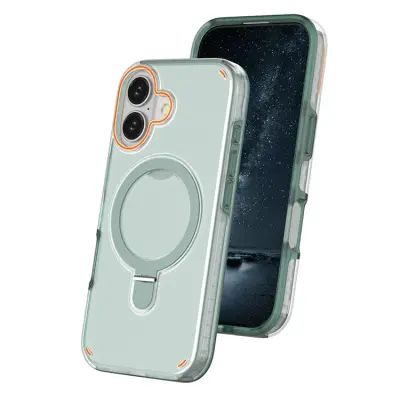 iPhone 17 Mobiskal MagSafe Med Kickstand TPU + PC - Mintgrön