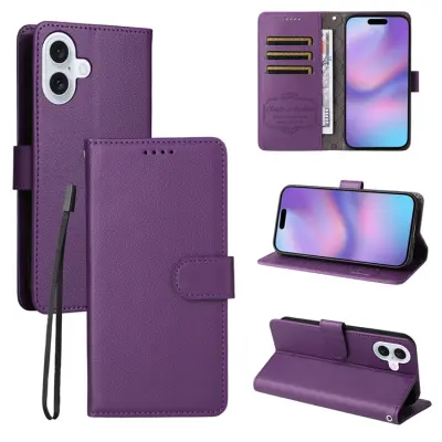 iPhone 17 Plånboksfodral RFID Blocking med Handledsrem