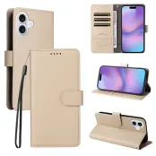 iPhone 17 Plånboksfodral RFID Blocking med Handledsrem - Vit