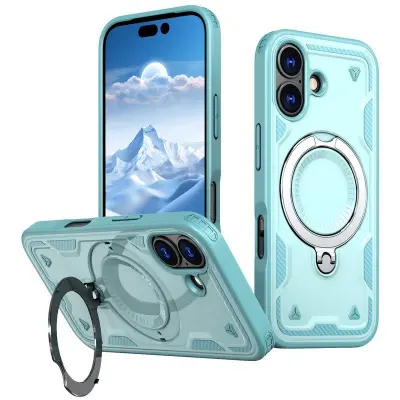 iPhone 17 Mobilskal Plast Skydd MagSafe Militär - Blå