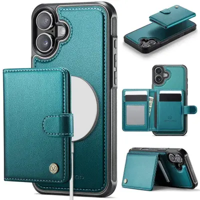 JEEHOOD J09 iPhone 17 Detachable Case med kortfack Grön