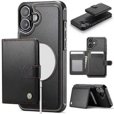 JEEHOOD J09 iPhone 17 Fodral med Kortfack RFID - Svart