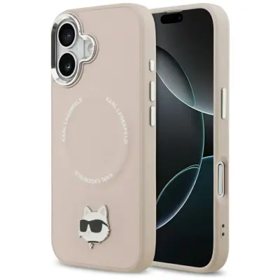 Karl Lagerfeld iPhone 17 Mobilskal MagSafe Choupette Pin - Rosa
