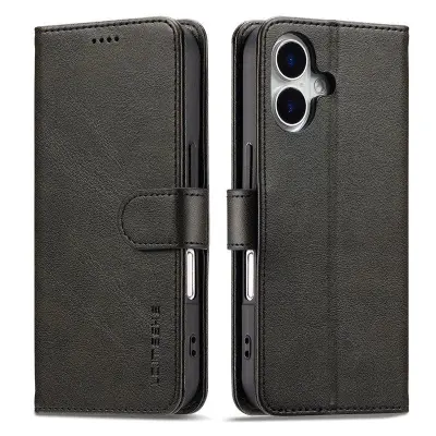 LC.IMEEKE iPhone 17 Plånboksfodral Konstläder Ställ - Svart