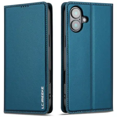 LC.IMEEKE iPhone 17 Plånboksfodral PU Läder - Blå